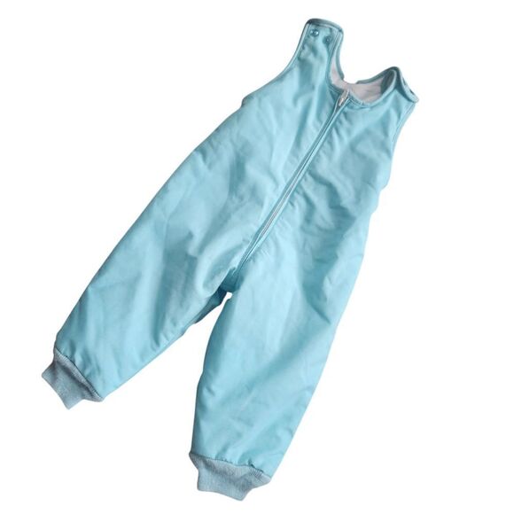 Vintage Weather Tamer Snow Bibs Size 18 Months Blue Quilt Lined One Piece - Picture 1 of 11